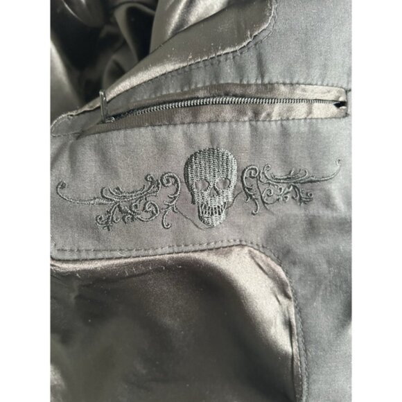 Mackage Womens Black Trench Spring Jacket Leather Trim , Satin Lining, Size 38 - Picture 8 of 8